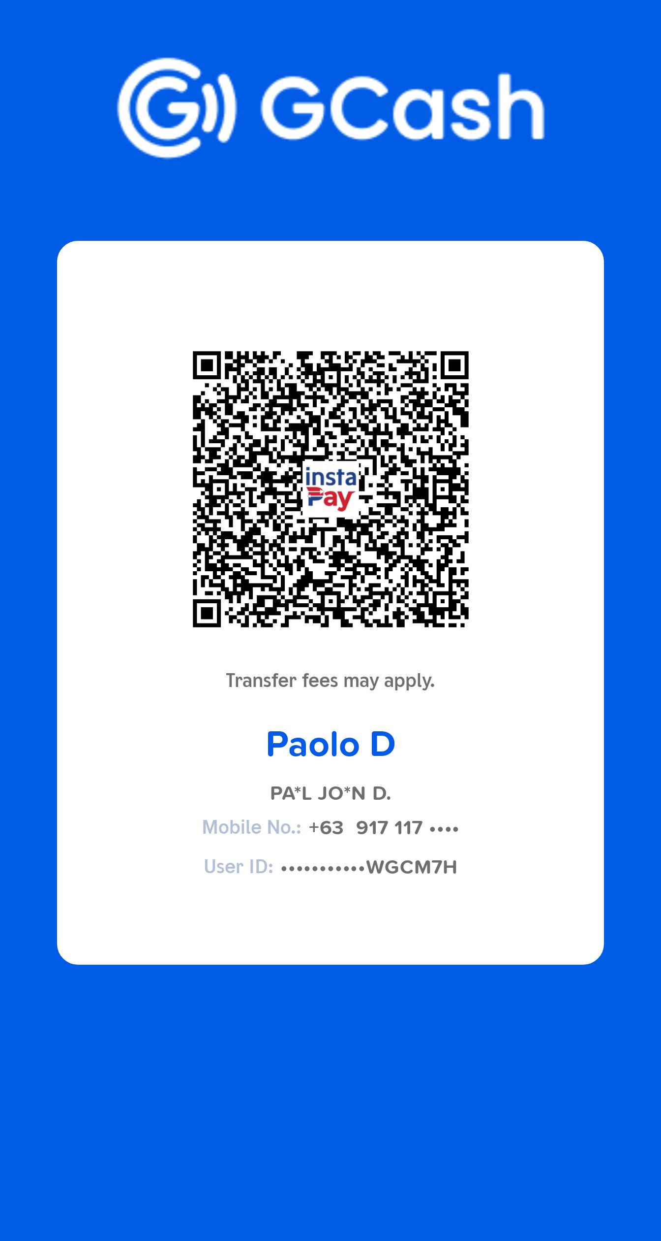 GCash QR for Paolo Domingo